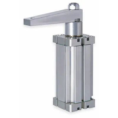 DE-STA-CO Pneumatic Swing and Toggle Clamp: 76 lbf Capacity, LH Swing - Extruded-Body Air-Powered Swing Clamps