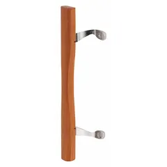 Recessed handle for sliding doors, measuring 10 inches in height and 5 inches in width. Provides a flush-mounted locking solution for residential or light commercial sliding door applications.