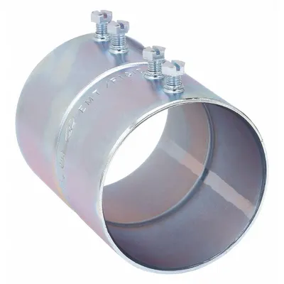 RACO Set Screw Conduit Coupling, 2-1/2 in Trade Size, 4 in Overall Length, Gray - Set Screw Conduit Couplings