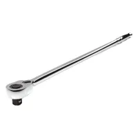 TEKTON Quick-Release Ratchet: Pear, Reversible, 24 in Overall Lg, Polished, 4° Min Arc Swing (MPN SRH11224)