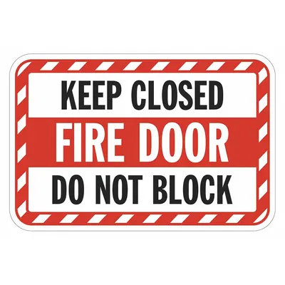 LYLE T1-1665-DG_18x12 Fire Door: Keep Closed Do Not Block Sign - Fire Door: Keep Closed Do Not Block Signs