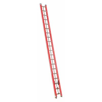 WESTWARD Extension Ladder: 40 ft Ladder Size, Fiberglass, 300 lb Load Capacity, 93 lb Wt - Non-Conductive Fiberglass Extension Ladders