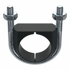 Steel U-bolt with 1/4"-20 thread size, designed for 1-inch pipe. Inside height of 2 3/64 inches. Used to secure piping in HVAC, plumbing, and process systems while reducing vibration and noise.