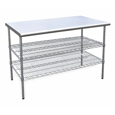 OEM APPROVED VENDOR Stainless-Steel-Top Worktable, 48 x 30 in, 600 lb Capacity - Stainless-Steel-Top Worktables