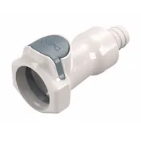 Quick Connection Coupling: Straight, 1/2 in ID Size, Quick-Disconnect Coupler x Barbed, Polysulfone (MPN HFCD17835)