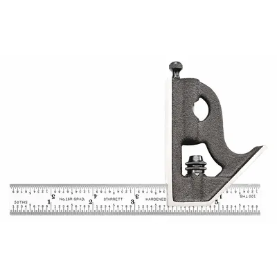 STARRETT 11H-6-16R Machinist Precision Steel Combination Square - Machinist Precision Steel Combination Squares