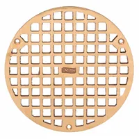 JAY R. SMITH MFG. CO Grate: A, Round, 7 5/8 in Overall Dia, 1/2 in Overall Ht, Bronze, Bronze (MPN A08PBG)