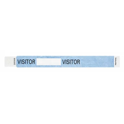 ID VIS-TA-22 Tyvek Security Wristband, Blue, 10 in x 1 in, 500-Pack - Security Wristbands