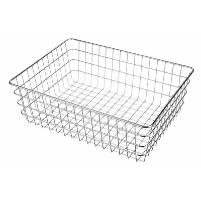 MARLIN STEEL WIRE 153-12 Storage Basket, Steel, Chrome-Plated, Silver - Machining