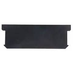 This black plastic divider tray is designed for use with vehicle storage drawers. It measures 1/8 inch in length and 4-1/2 inches in overall height. Commonly used to organize small parts and tools in service trucks, vans, and workshop vehicles, it helps prevent items from shifting during transport.
