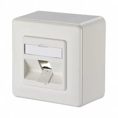 METZ CONNECT Wall Outlet: AP, GD-Zn (Zinc Die-Cast), Individual Keystone Modules - Voice & Data Housings, Panels & Connector Components