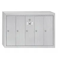 Mailbox: 4B+, 5 Doors, Vertical, 19 in H x 29 3/4 in W x 7 1/2 in D, Surface Mounting, Lockable (MPN 3505ASU)