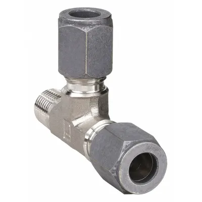 PARKER Ferulok Flareless Bite-Type Stainless Steel Compression Tee Fitting - Flareless Bite-Type Stainless Steel Compression Fittings