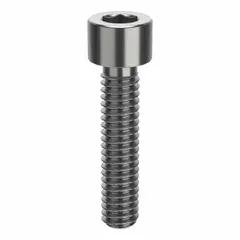 Inch-system standard socket head cap screw with #8-32 thread, 3/4 in length, right-hand thread direction, and 9/64 in drive size. Made from 316 stainless steel (H5) with plain finish. Used for fastening components in machinery, equipment, and structural assemblies requiring corrosion resistance.