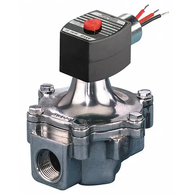 REDHAT Solenoid Valve: 2-Way, Normally Open, 1 in Pipe Size, 110V AC/120V AC, High Flow - 2-Way/2-Position, Normally Open Solenoid Valves