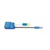 Automotive pigtail with two 16 AWG wires, each 7 inches long, terminated with one ring terminal and one blunt cut connector. Factory-molded plugs ensure a secure connection. Designed for use with Series 19 lamps in vehicle lighting systems