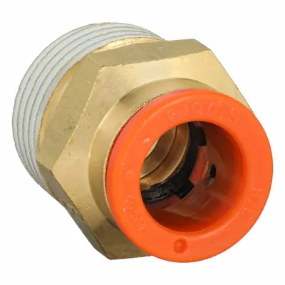 SMC KQ2H11-36AS Push-to-Connect x MNPT Brass Tube Fitting - Polybutylene & Brass Tube Fittings