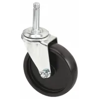 APPROVED VENDOR Stem Caster: Swivel, No Brake, 3 in Wheel Dia., 1 in Wheel Wd, Polyolefin, Plastic