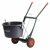 Bucket dolly designed for handling slurries in construction and industrial settings. Facilitates moving heavy, wet materials across job sites