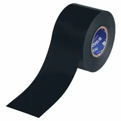 This extra-durable floor marking tape is designed for high-traffic areas such as aisles, hazard zones, and equipment staging. Made with a 22 mil thick polyester backing, it withstands heavy foot and forklift traffic. The tape is 4 inches wide and 100 feet long, solid black color, part of the B-553 series.