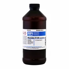 This lab-grade liquid protease inhibitor is supplied in a 500 mL plastic container. It is used in biochemical and molecular biology research to prevent protein degradation during cell lysis and extraction procedures.