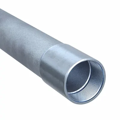 ALLIED TUBE & CONDUIT 4 in Trade Size 10 ft Steel Galvanized - Medium-Wall IMC Metal Conduit