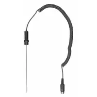 This stainless steel temperature sensor is an accessory for lab shakers, vortex mixers, and rockers. It monitors temperature during mixing or shaking processes. Compatible with manufacturer model number 22CZ36. Overall length: 9 inches