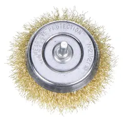 This nonsparking light-cleaning brush features a crimped brass fill for cleaning soft materials without generating sparks. With a 1-3/4 in brush diameter, 1/4 in shank, 0.012 in fill diameter, and 3/4 in fill length, it is suitable for surface preparation and cleaning in environments where static or ignition risks must be minimized.