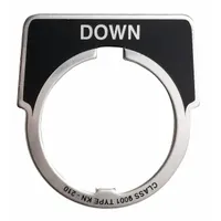 Legend Plate: 30 mm Panel Mounting Size, Half-Round, 1 3/4 in Overall Ht x 1 5/8 in Overall Wd (MPN 9001KN210)