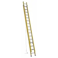 WERNER Extension Ladder: 32 ft Ladder Size, Fiberglass, 375 lb Load Capacity, 83 lb Wt, 2 Sections (MPN D7132-2)