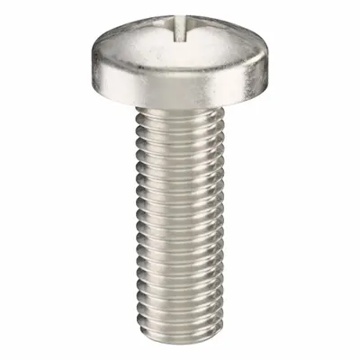 USA INDUSTRIALS Machine Screw: 1/4"-28 Thread Size, 3/4 in Lg, 316, Stainless Steel, Plain - Pan Head Machine Screws