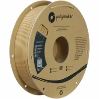 Wood-infused PLA filament for FDM 3D printers. Spool weight 600 g, color Wood. Used for printing decorative objects, prototypes, and models requiring a wood-like surface finish