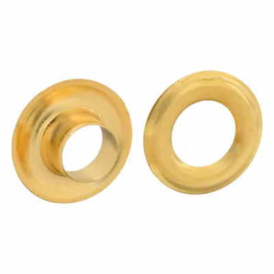 WESTWARD Brass Grommets, 0.25 in ID, 0.55 in OD, 0.08 in Thick