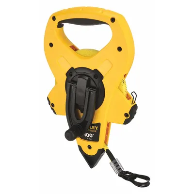 STANLEY Long Tape Measure: Manual, 34-760, SAE/Engineers Scale, 100 ft, 1/8 in - Open-Reel Long Tape Measures