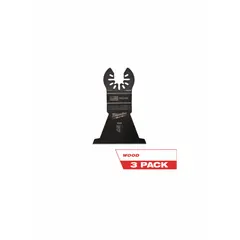 Open-back universal OIS mounted blades for oscillating tools. Fast cutting design for wood applications. 3-11/16 in overall length. Sold in a 3-pack.