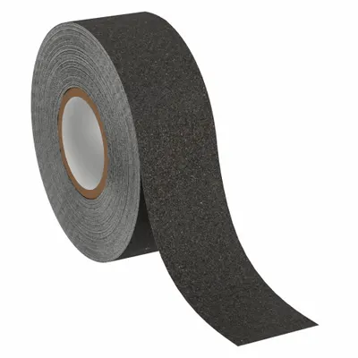 3M Anti-Slip Tape: Coarse, 60 Grit Size, Solid, Black, 2 in x 60 ft, 30 mil Tape Thick - Medium Traffic Antislip Tape