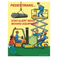 Safety Poster: 22 in x 17 in Nominal Sign Size, No Protective Coating, Write on Surface, English (MPN SW0067)
