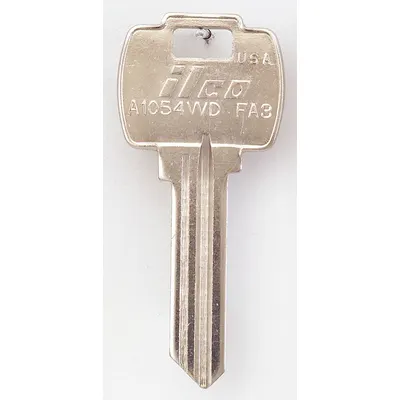 KABA ILCO Key Blank: Compatible with Falcon Locks, Key ID # FA3, 6 Pins - Door Lock Key Blanks