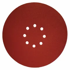 Aluminum oxide abrasive disc with open-coat, C-weight cloth backing for drywall sanding. Hook-and-loop attachment enables quick disc changes on compatible sanders. 150 grit medium grade for smoothing joint compound and surface imperfections. Pack of 10 discs.
