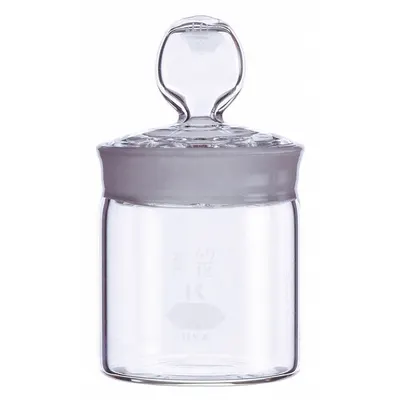KIMBLE Weighing Bottle: 30 mL, Plug, 85 mm, Colorless, Closure Included, Narrow Mouth Size - Glass Lab Weighing Bottles