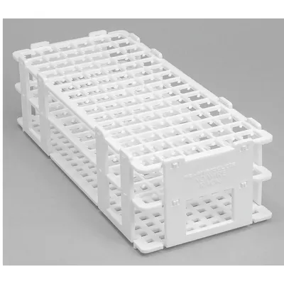 SP SCIENCEWARE Tube Rack, Plastic, White, Benchtop, 90 Places, F18749-0000 - Lab Storage Racks