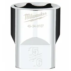This 1/2 in drive, 15/16 in socket size, 6-point standard hand socket features a chrome finish. Its anti-roll design prevents the socket from rolling on sloped surfaces, making it suitable for automotive repair, industrial maintenance, and general mechanical work.