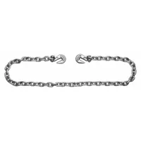 CAMPBELL 3/8Inx20Ft Gr 43 Binder Chain W/Hooks: 43, 1/2 in Overall Wd, 20 ft Overall Lg, Silver (MPN T0222925)