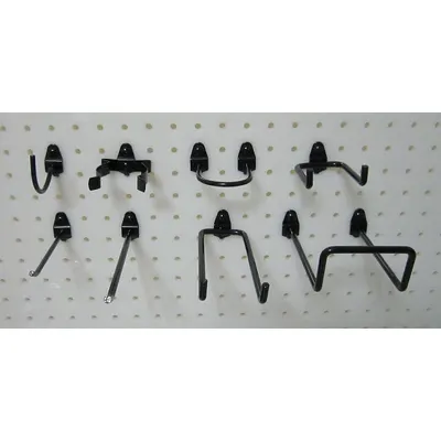 OEM Pegboard Hook Assortment Kit: 1/4 in Peg Hole - Hook & Toolholder Assortments for Round-Hole Pegboard