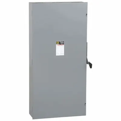 SQUARE D Safety Switch: Fusible, 600 A, Three Phase, 240V AC, Galvanized Steel - Fusible Safety Switches