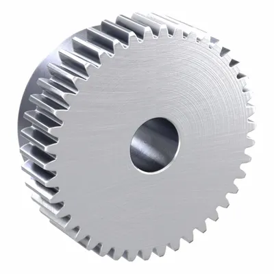 KHK GEARS Spur Gear: Module m 1, 42 Teeth, 10 mm Bore Dia, Stainless Steel, 20° Pressure Angle - Metric Spur Gears with Standard Hub