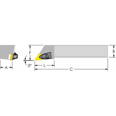 ULTRA-DEX USA DDJNL 16-4D Indexable Turning & Profiling Toolholder - Indexable Turning & Profiling Toolholders