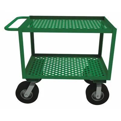 OEM APPROVED VENDOR Flow-Through Utility Cart with Perforated Lipped - Flow-Through Utility Carts with Perforated Lipped Metal Shelves