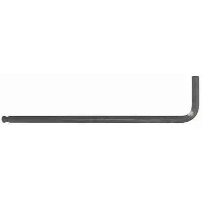 WESTWARD Hex Key: 1 Ball Ends, 3/16 in Tip Size, SAE, Long, Alloy Steel, Black Oxide - L-Shaped Hex Keys