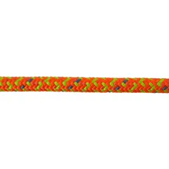 This dynamic double braid rope is constructed from polyester with a 1/2 in diameter and a working load limit of 780 lb. Designed for rigging and climbing applications where load absorption is required, it is suitable for industrial rope access, arborist work, and light lifting tasks.